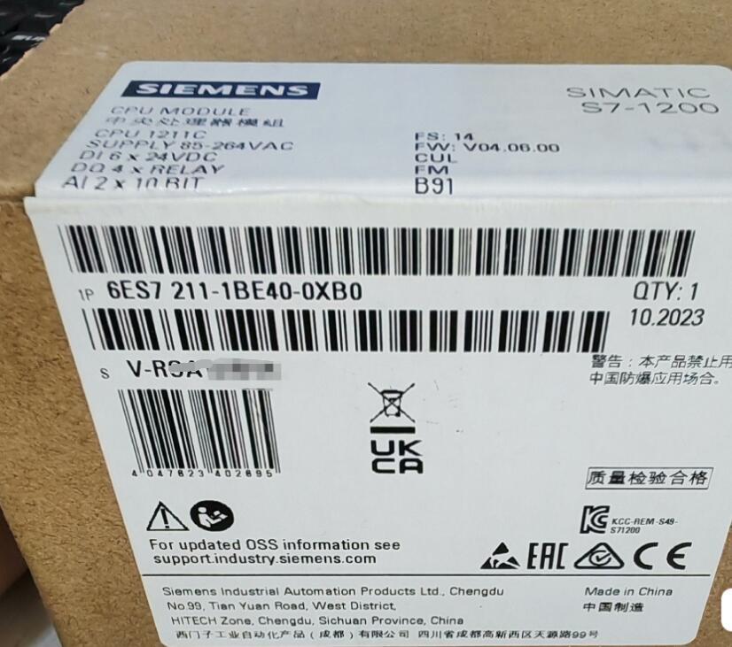 6ES7211-1BE40-0XB0 SIEMENS SIMATIC S7-1200