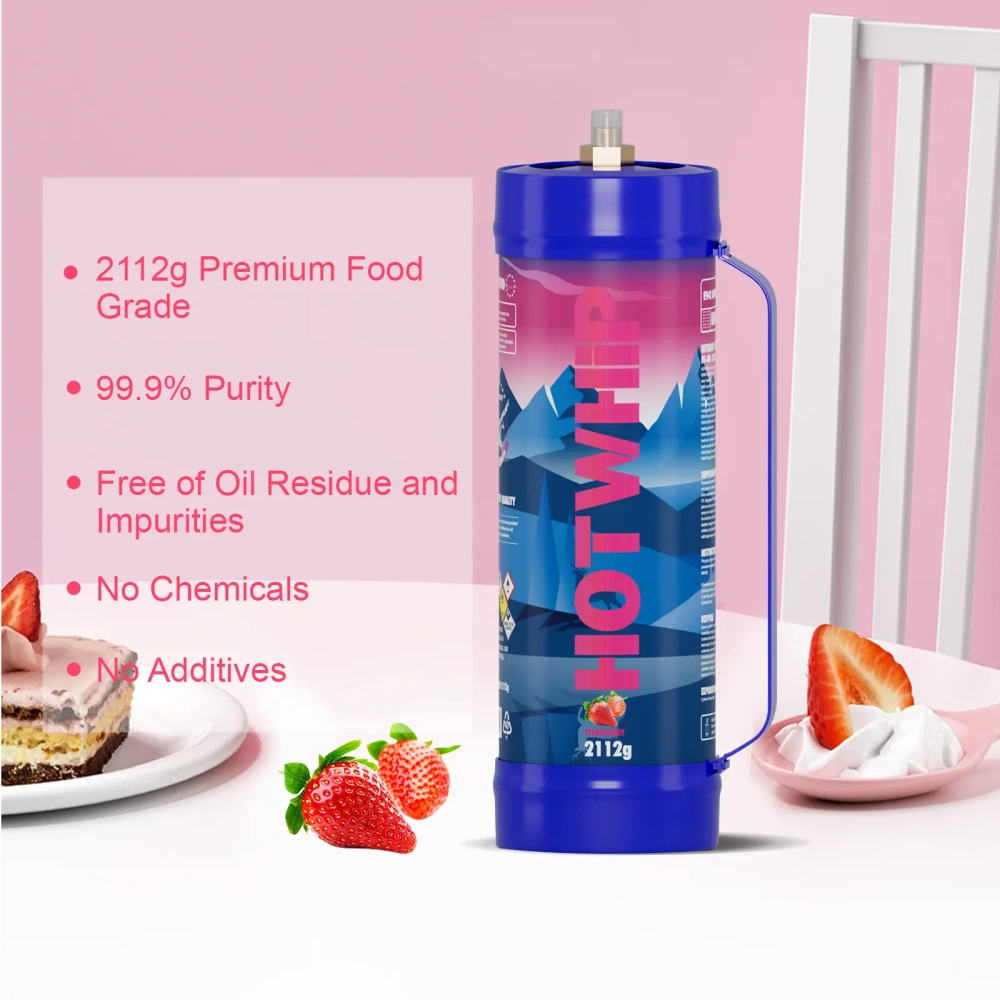 Whipped Cream Charger Food Grade 3.3L Tank - Strawberry Flavor