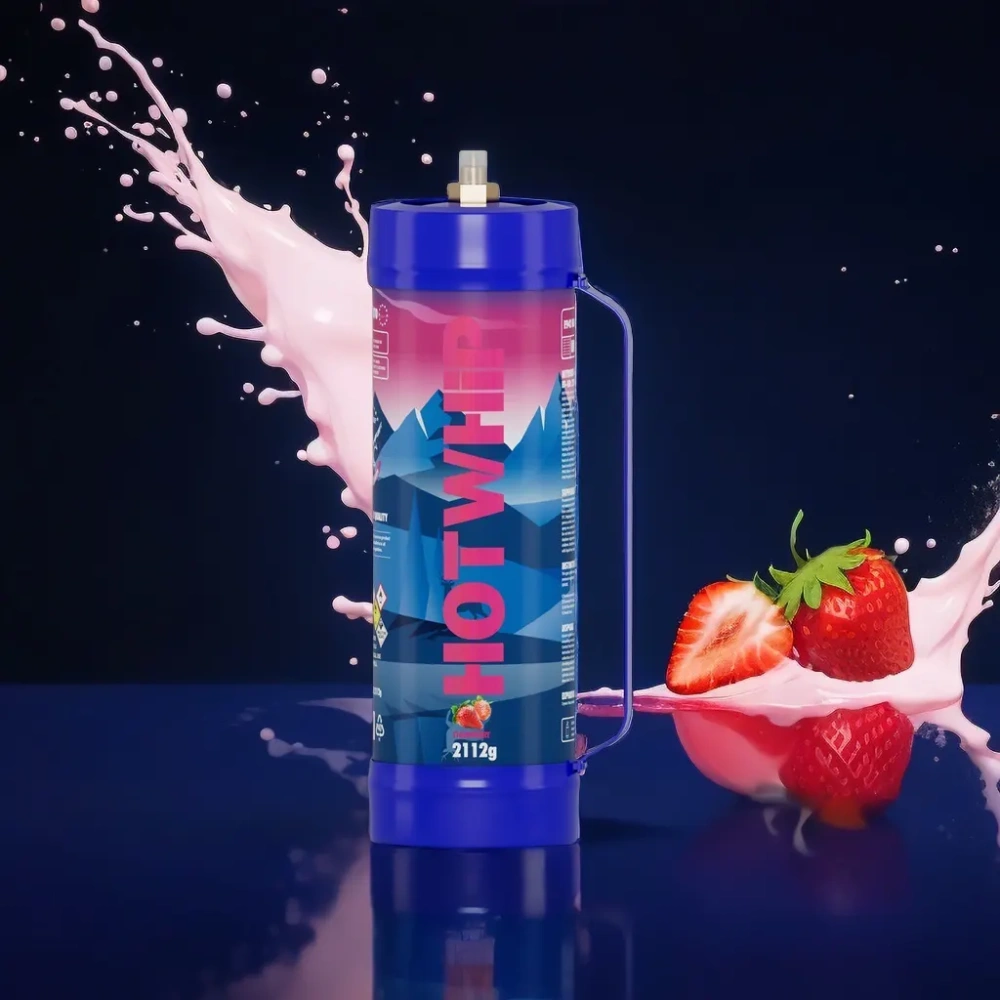 Whipped Cream Charger Food Grade 3.3L Tank - Strawberry Flavor