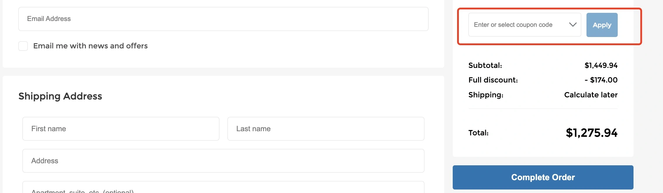 how to use discount code