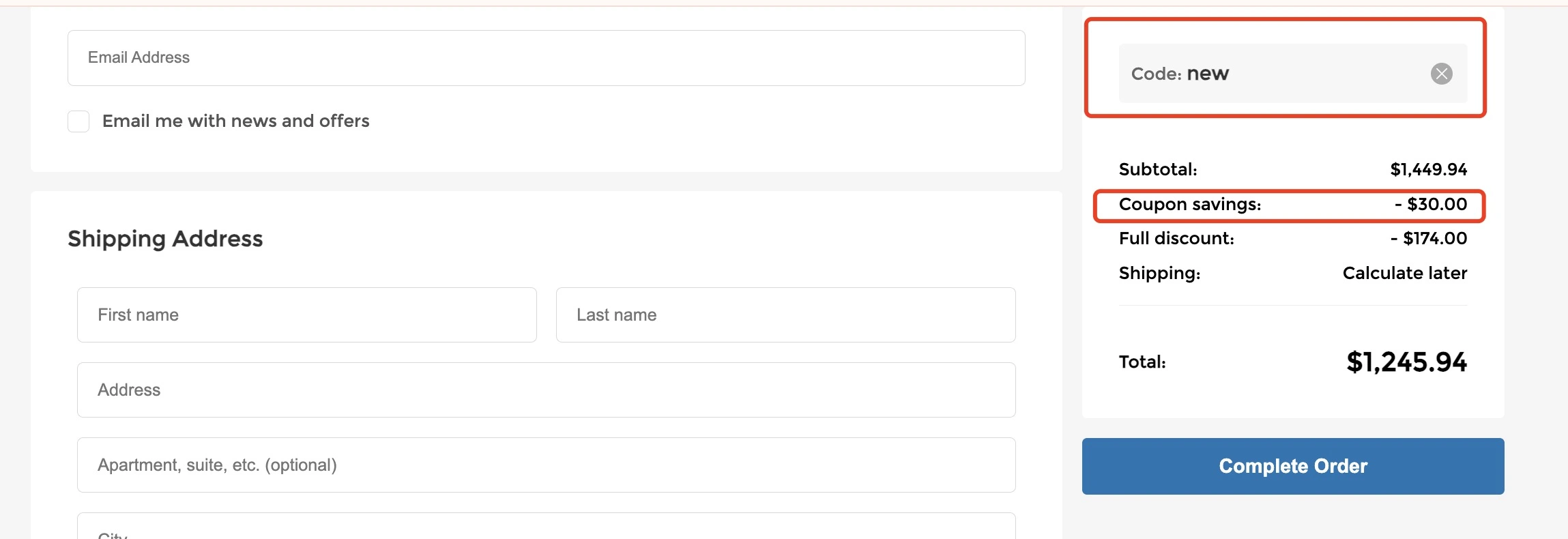 how to use discount code