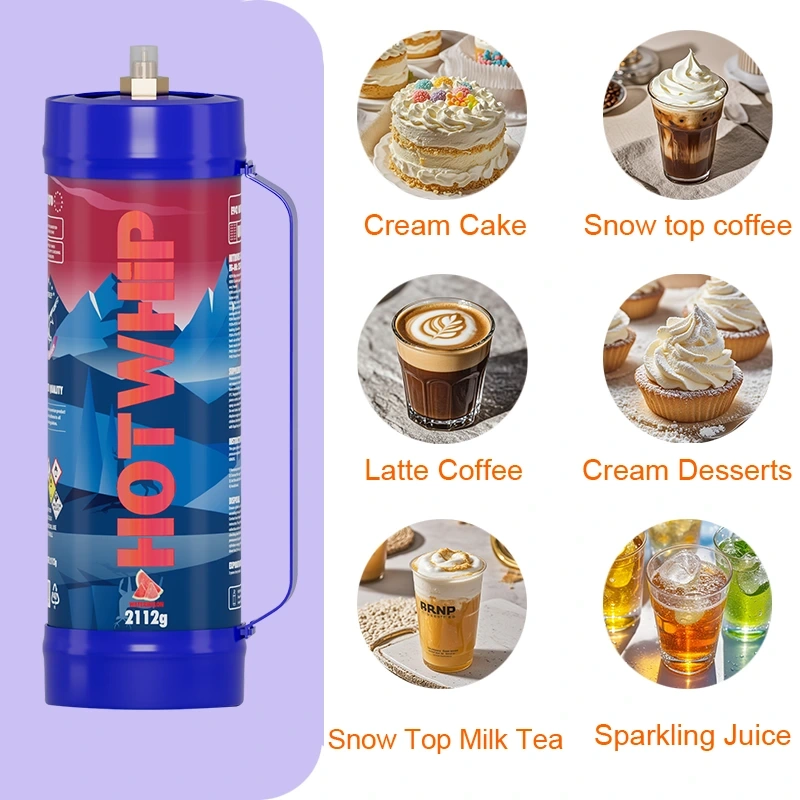 Hotwhip Whipped Cream Charger 3.3L/2112g Food Grade Tanks (Watermelon Flavor), flavored Nitrous Oxide, N2O Canister