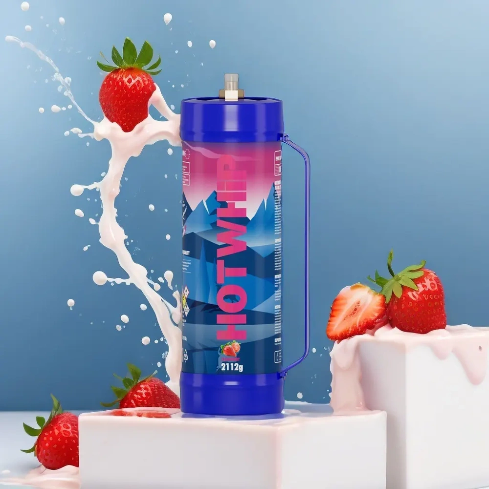 Whipped Cream Charger Food Grade 3.3L Tank - Strawberry Flavor