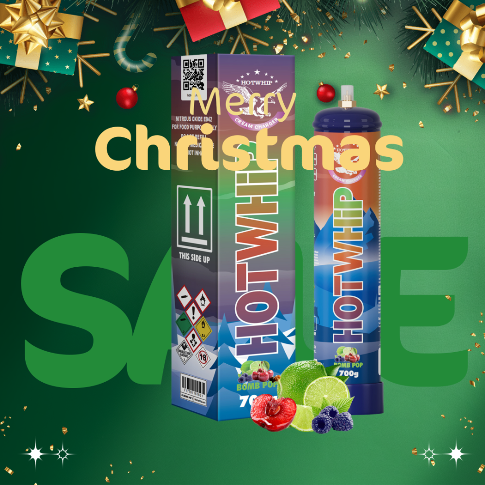 Hotwhip 1.1L/700g Bomb Pop Flavored Cream Charger - Nitrous Oxide for Whipped Cream