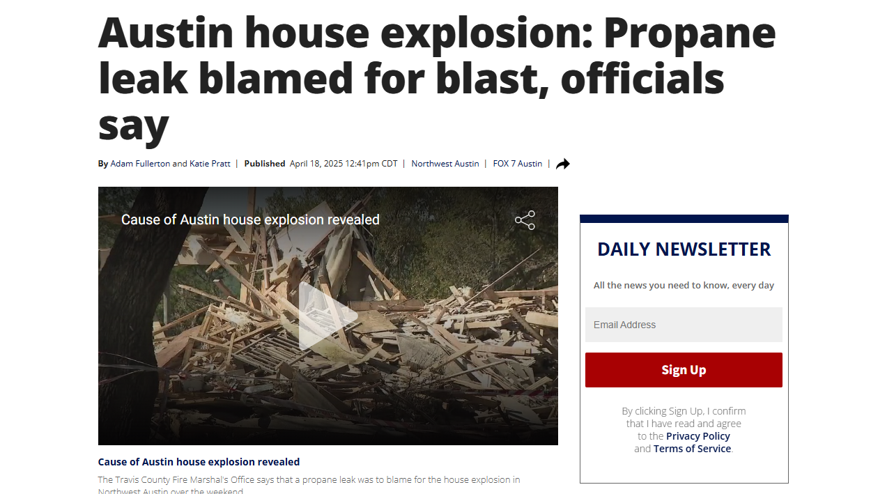 Gas Explosion News