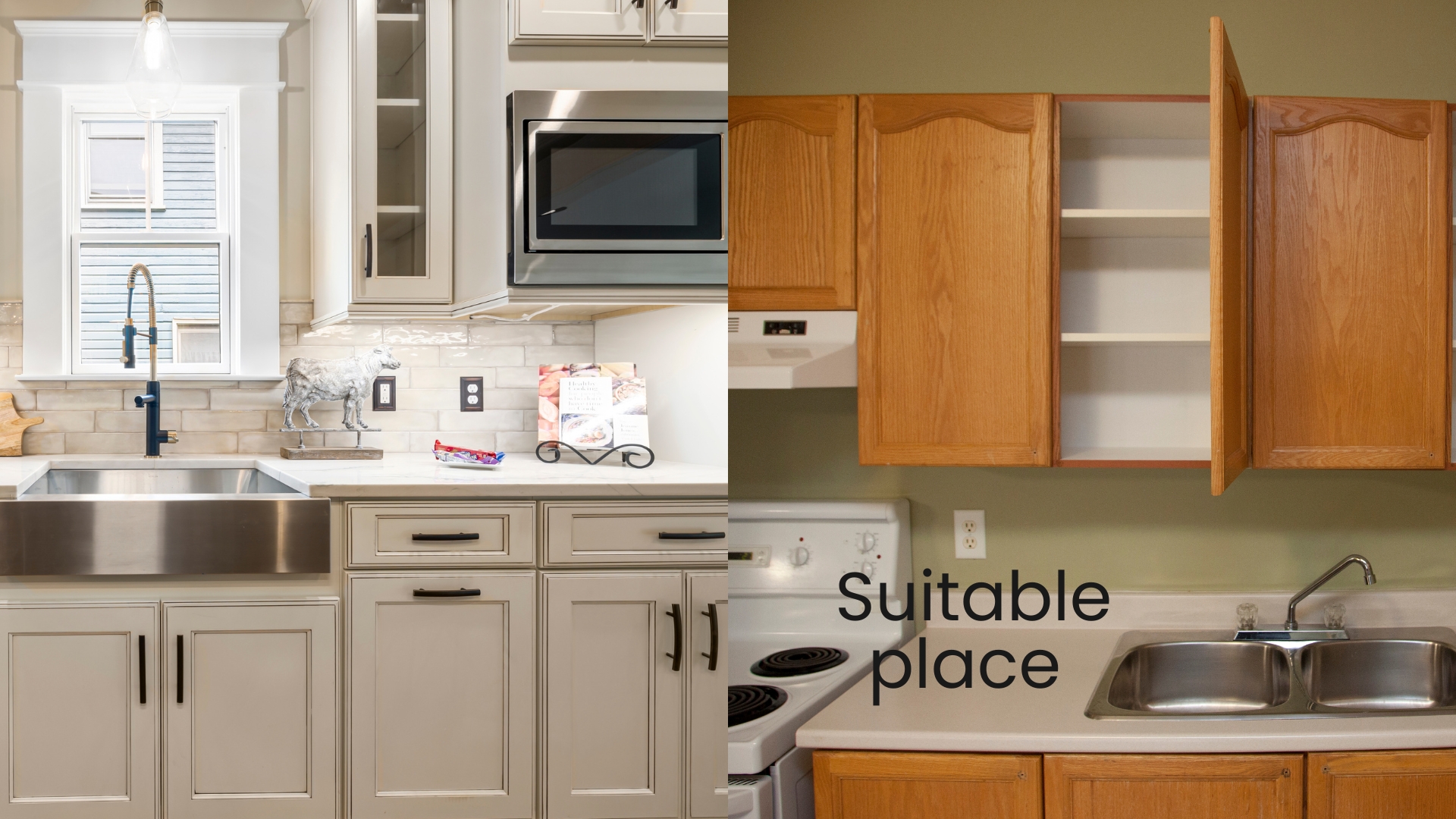 Place inside the cabinet