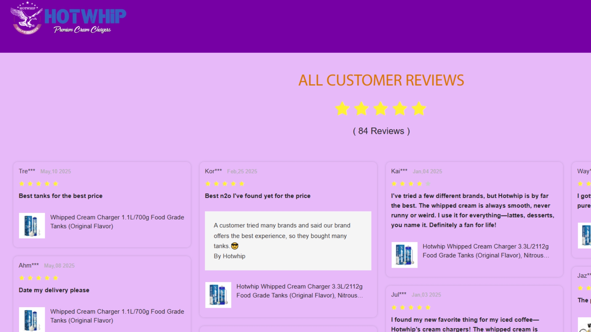 Hotwhip product praises