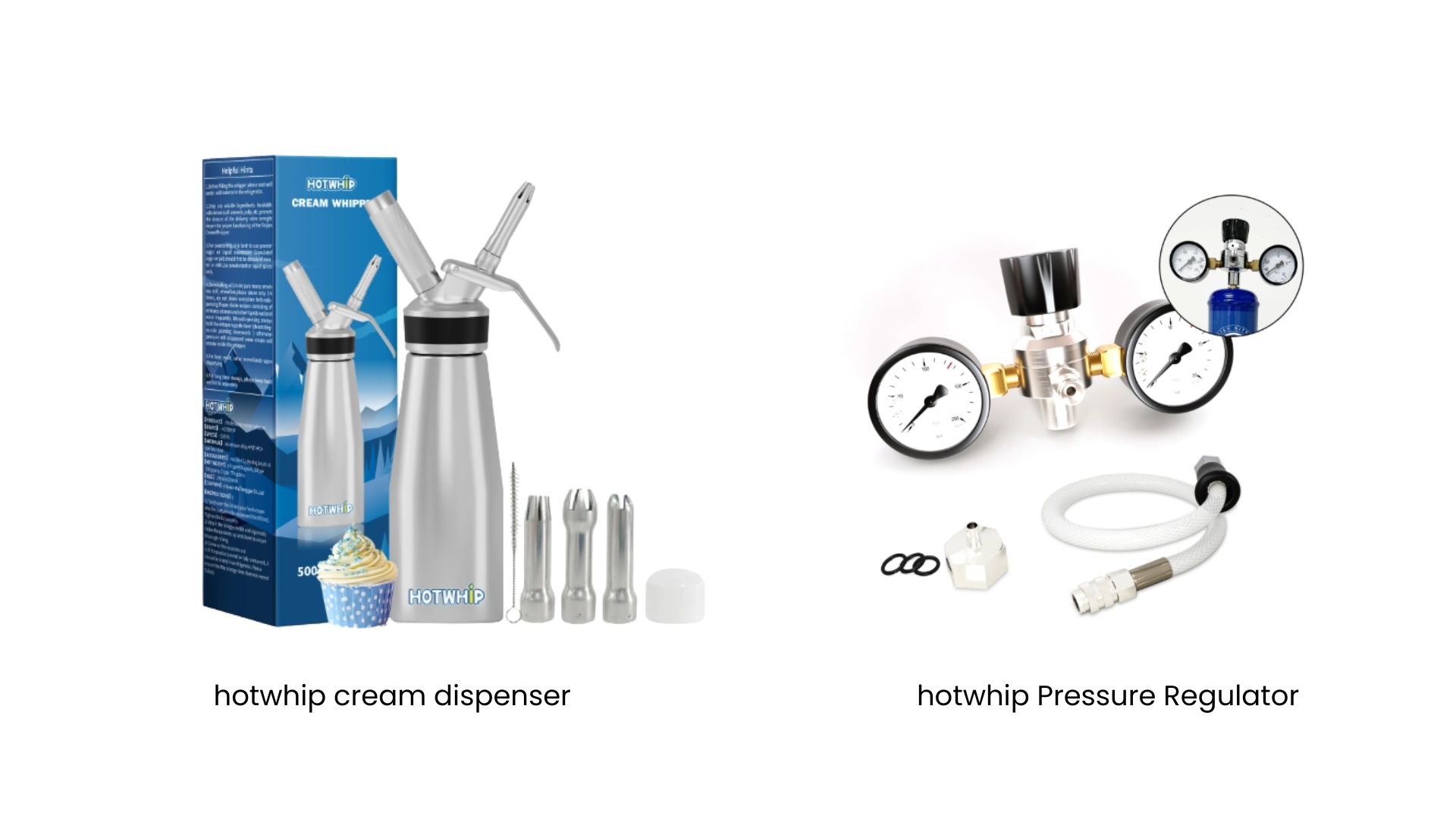 cream dispenser and pressure regulator