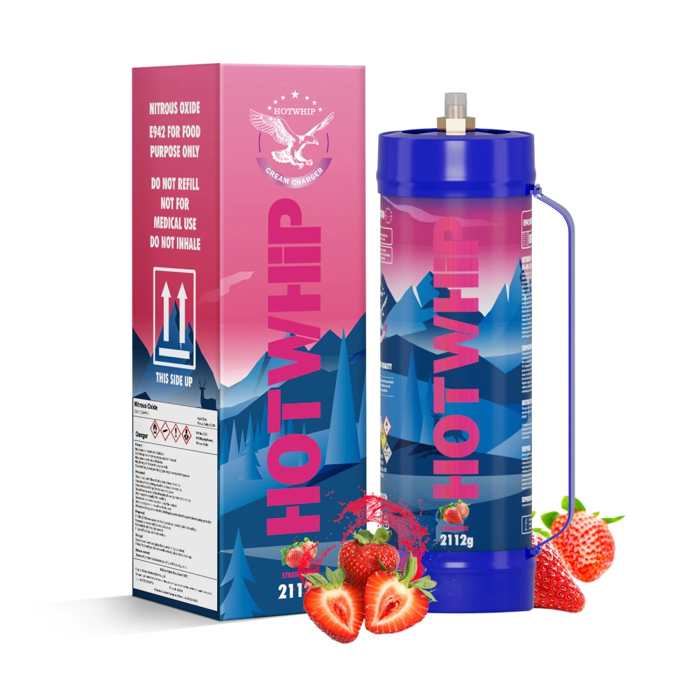 Whipped Cream Charger Food Grade 3.3L Tank - Strawberry Flavor