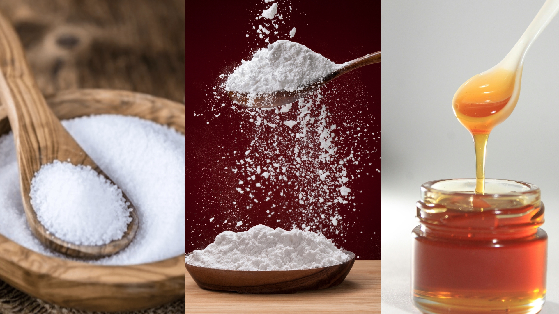 Three different types sugar