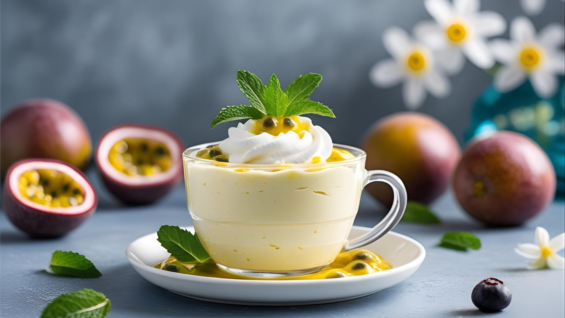 Light and  Creamy Passion Fruit Mousse