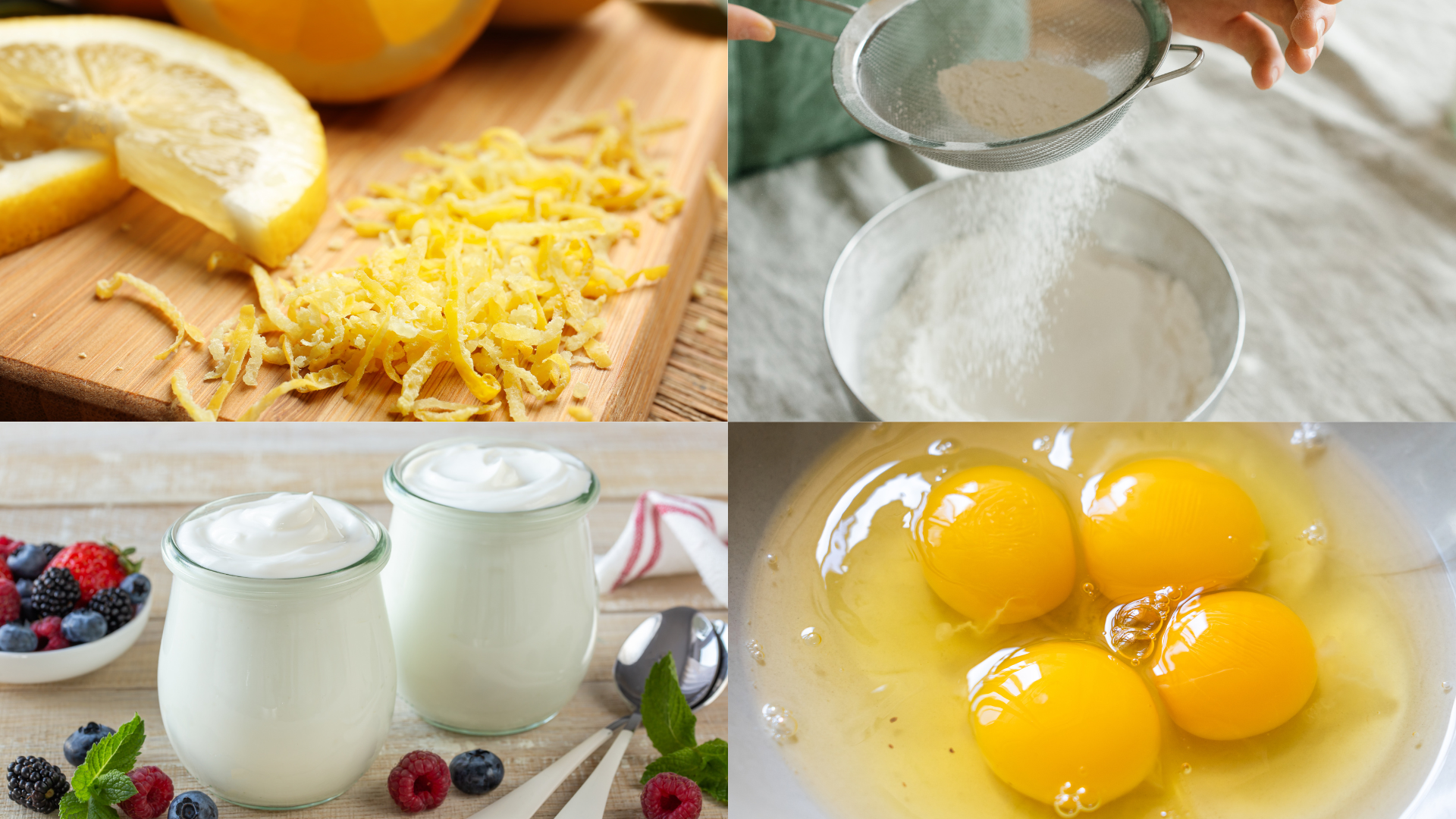ingredients  for meyer lemon cake