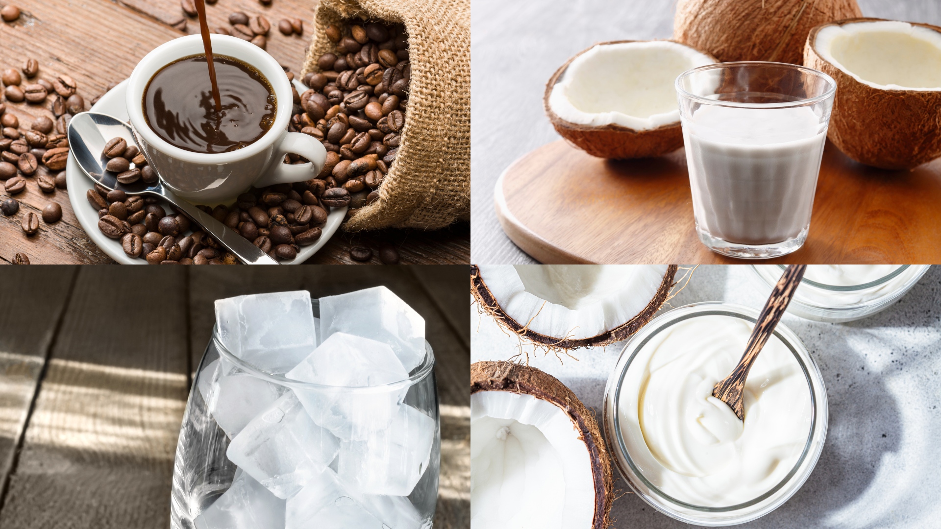 ingredient for Cappuccino Coconut Whipped Cream Smoothie