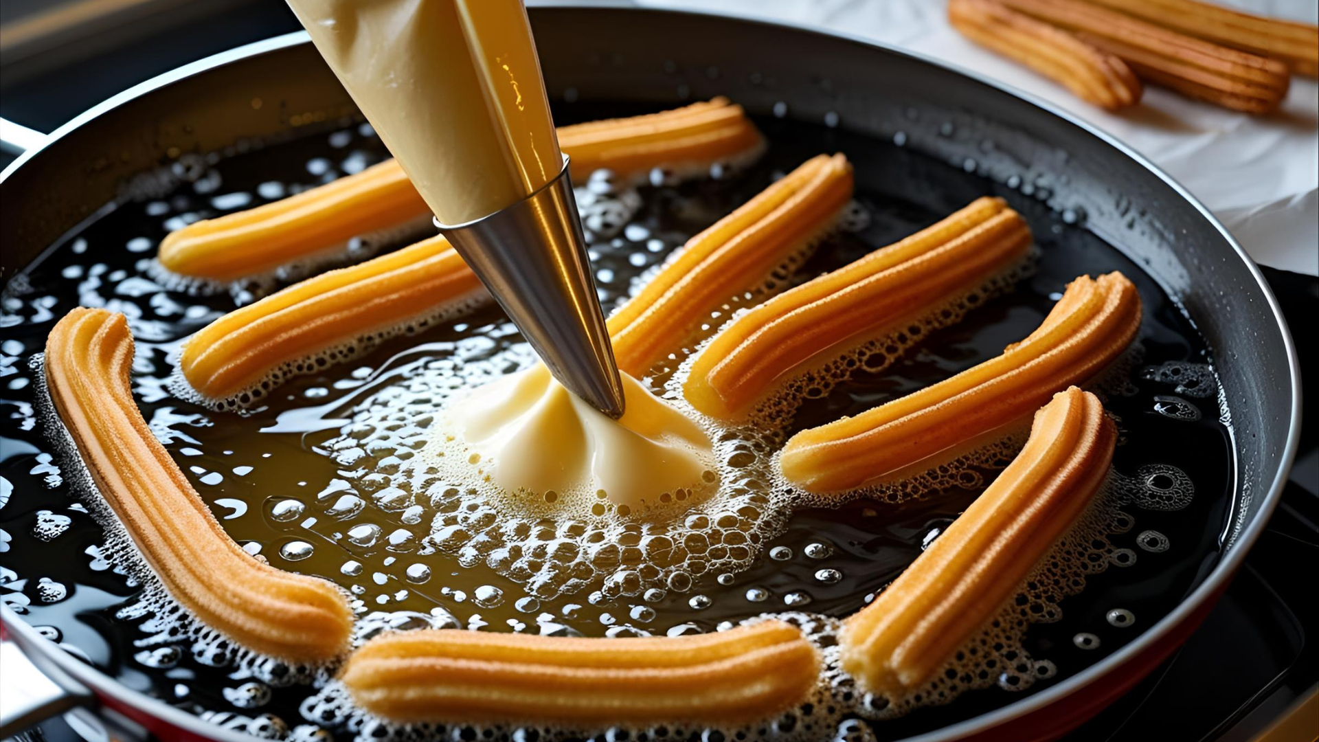 Pipe and Fry the churros