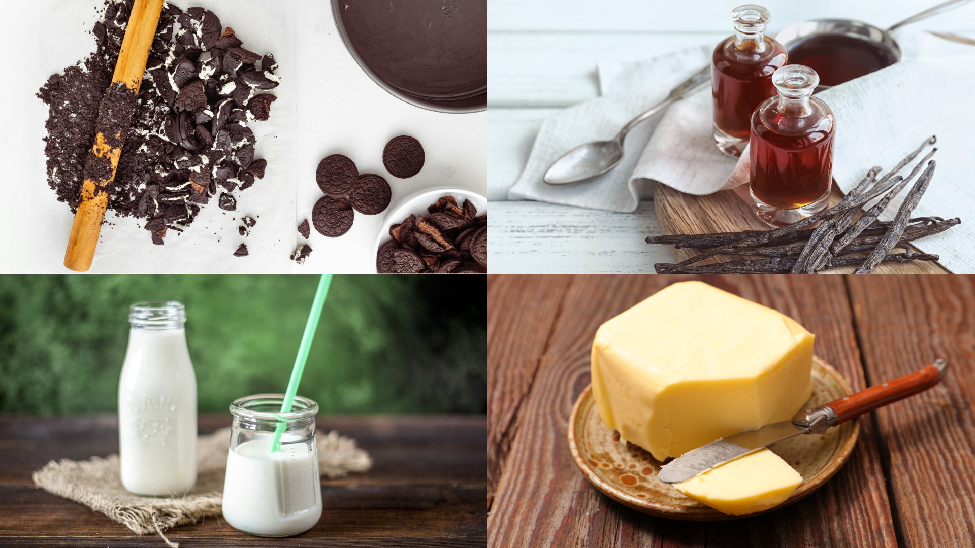 ingredients for Mississippi Mud Pie