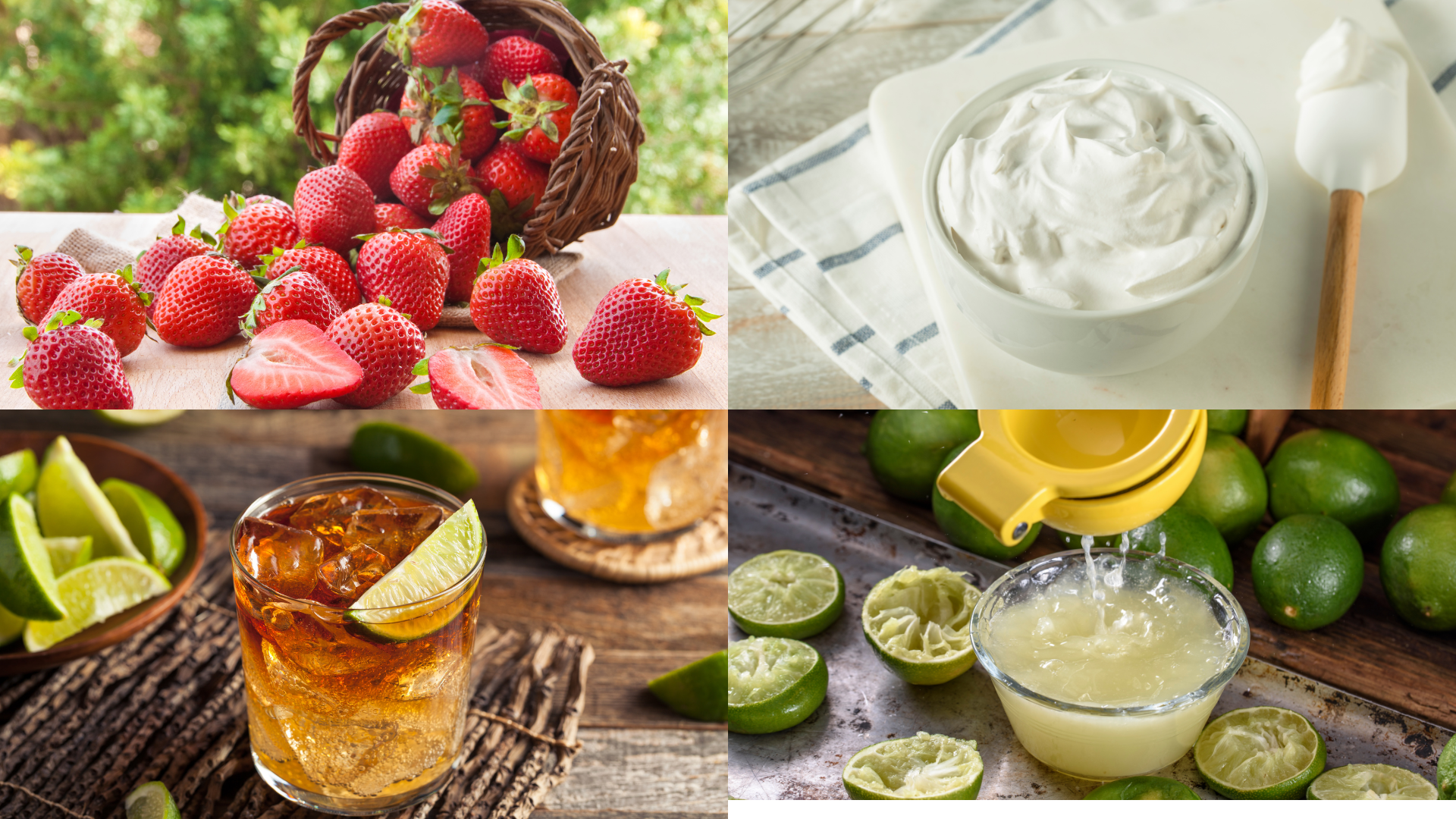 ingredients for Strawberry Daiquiri