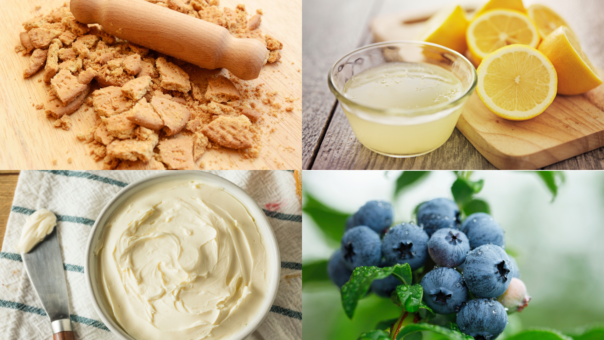ingredients for No-Bake Blueberry Cheesecake