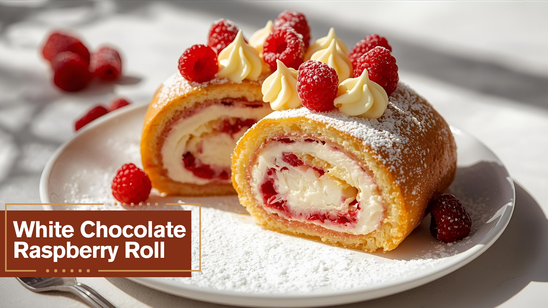 White Chocolate Raspberry Roll