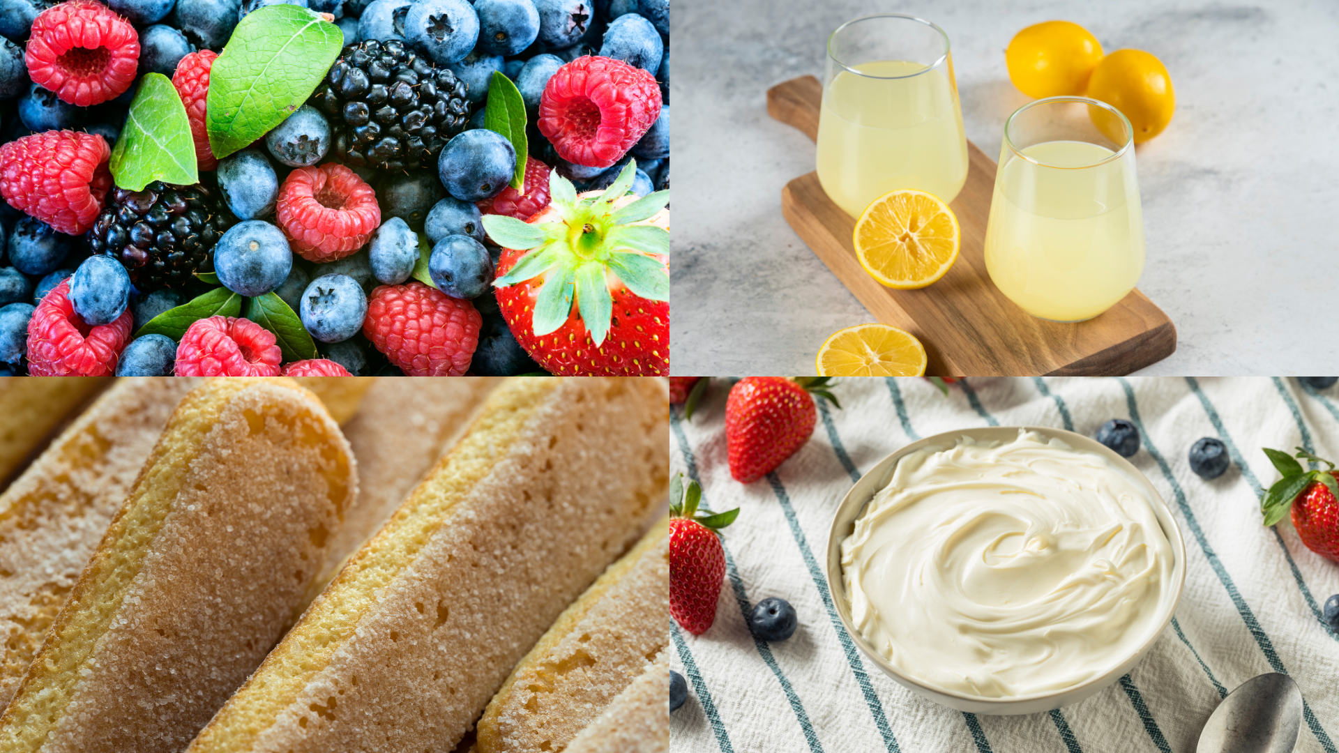 ingredients for Berry Tiramisu