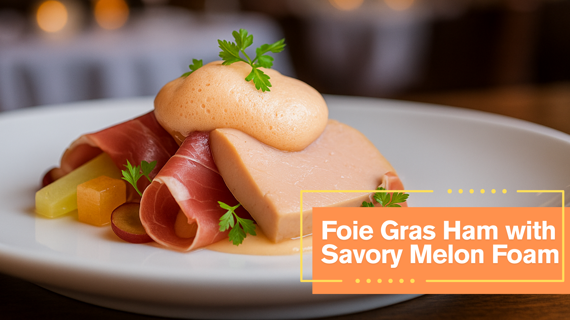 Foie Gras Ham with Savory Melon Foam