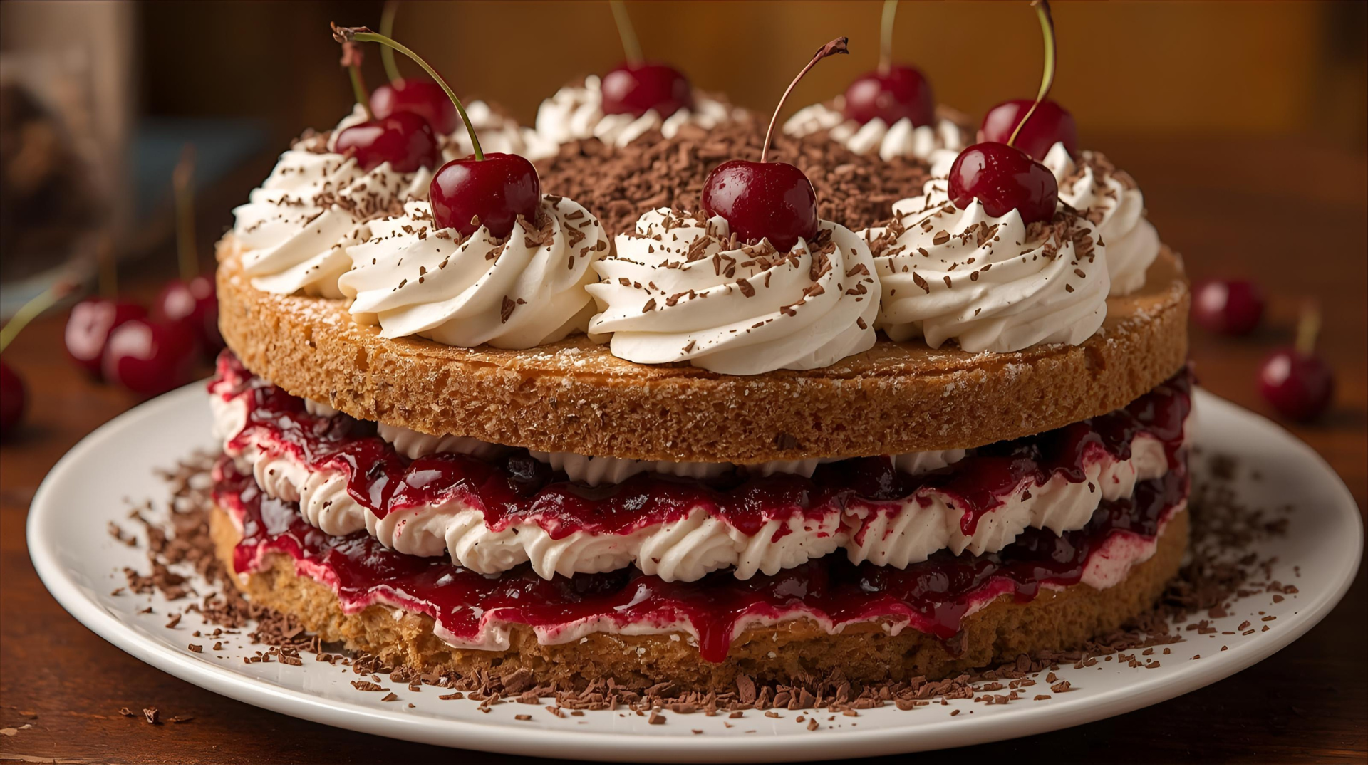 Russian Cherry Layer Cake