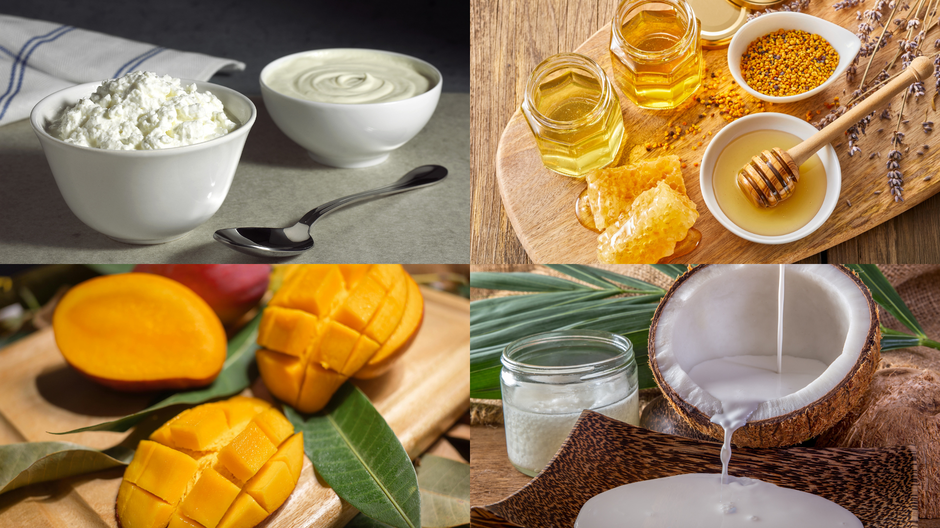 ingredients for Mango Coconut Smoothie Bowl