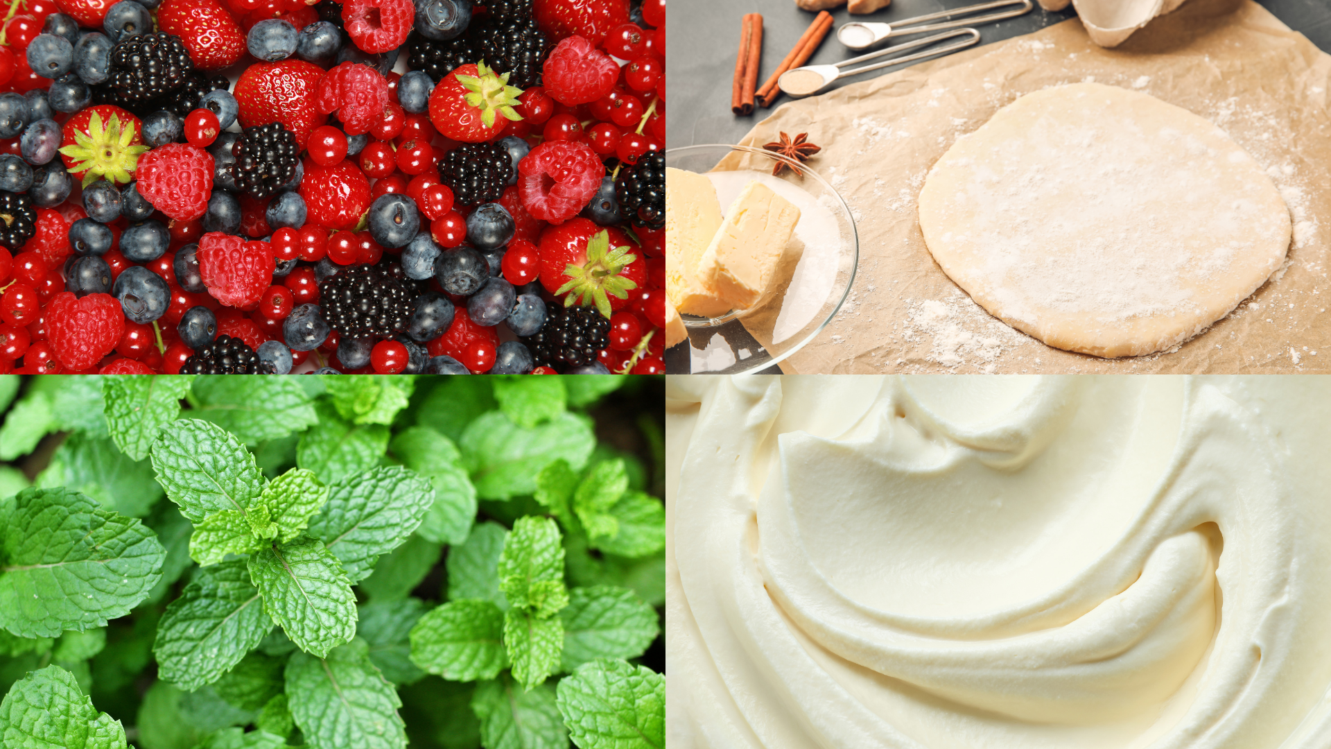 ingredients for Berry Puff Pastry Tart