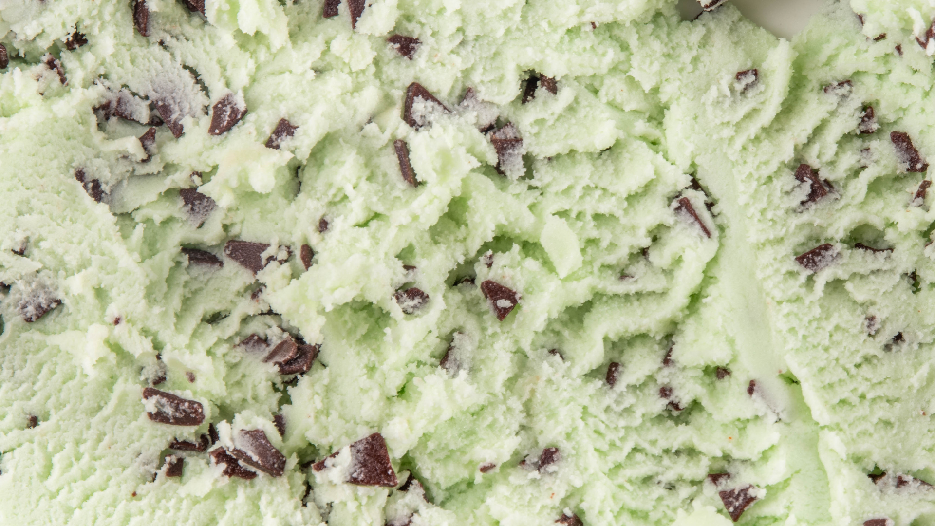 base of Mint Chocolate Chip Ice Cream 