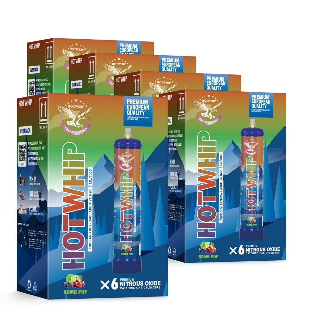 Hotwhip 1.1L/700g Bomb Pop Flavored Cream Charger - Nitrous Oxide for Whipped Cream