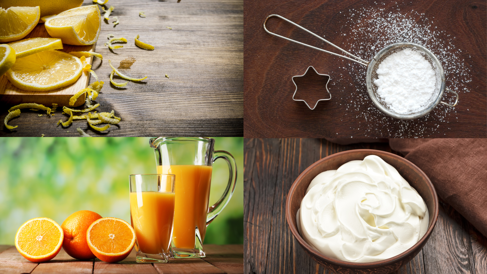 ingredients for Refreshing Citrus Whipped Cream