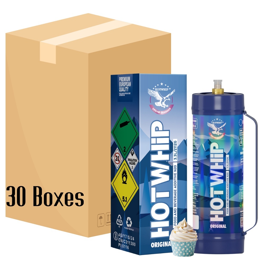 Hotwhip Whipped Cream Charger 3.3L/2112g Food Grade Tanks (Original Flavor), Nitrous Oxide Whipped Cream, N2O Gas Whip Cream Charger