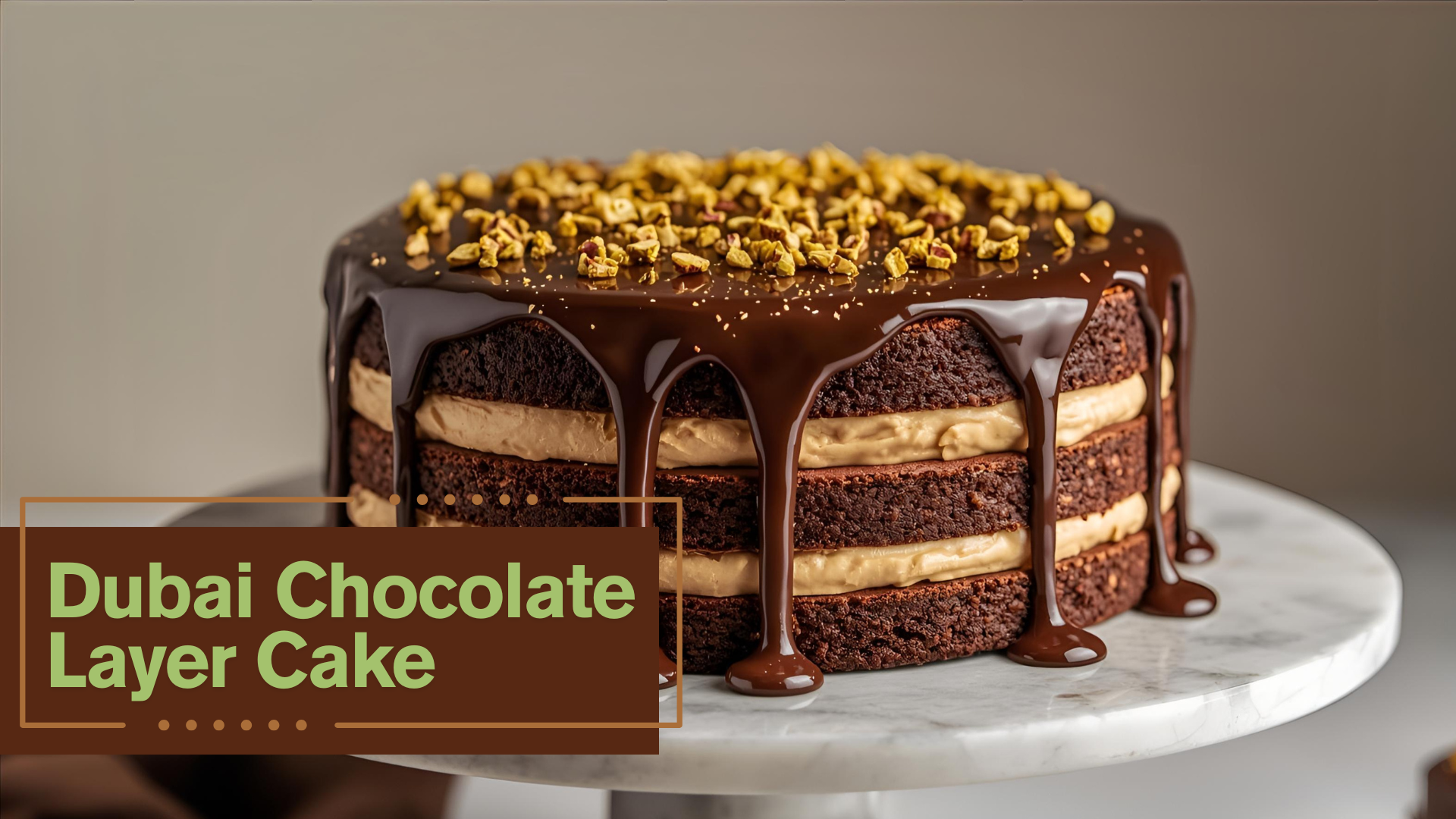 Dubai Chocolate Layer Cake ecipe