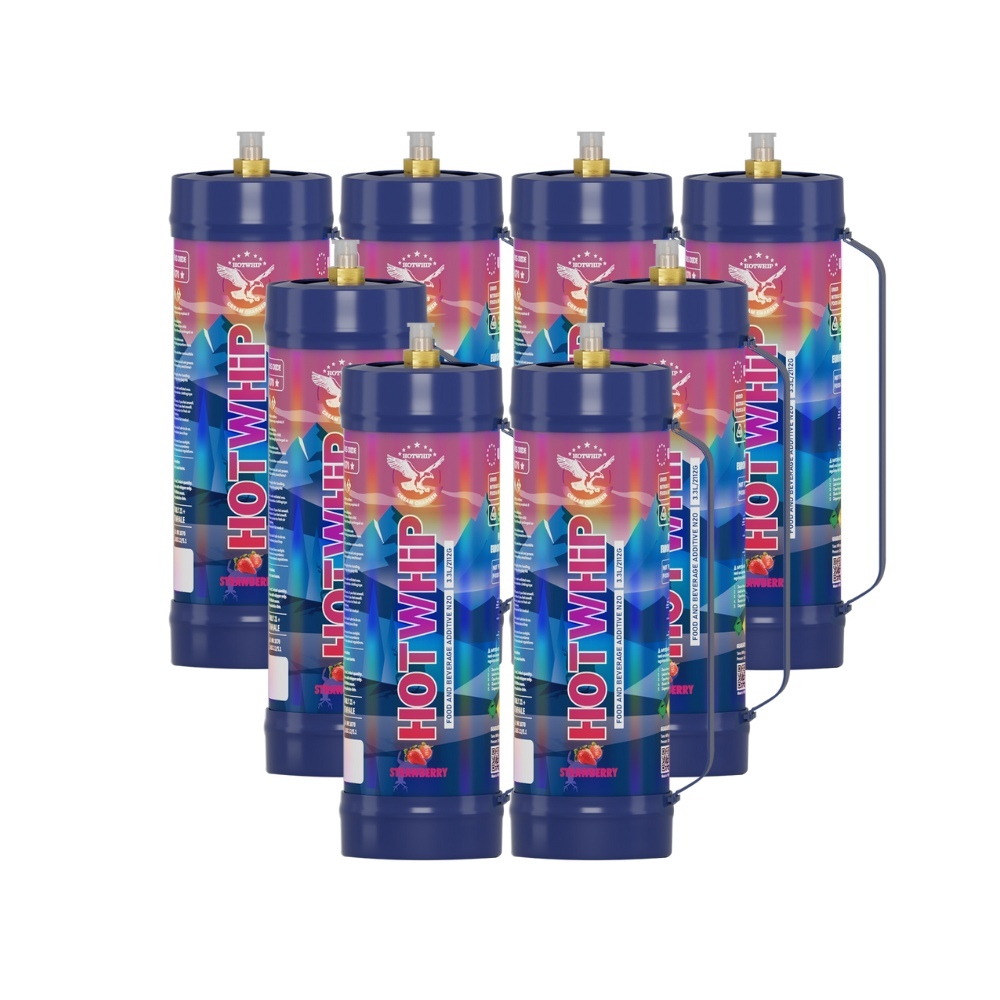 Whipped Cream Charger 3.3L/2112g Food Grade Tanks(Strawberry Flavor)- 8Pcs