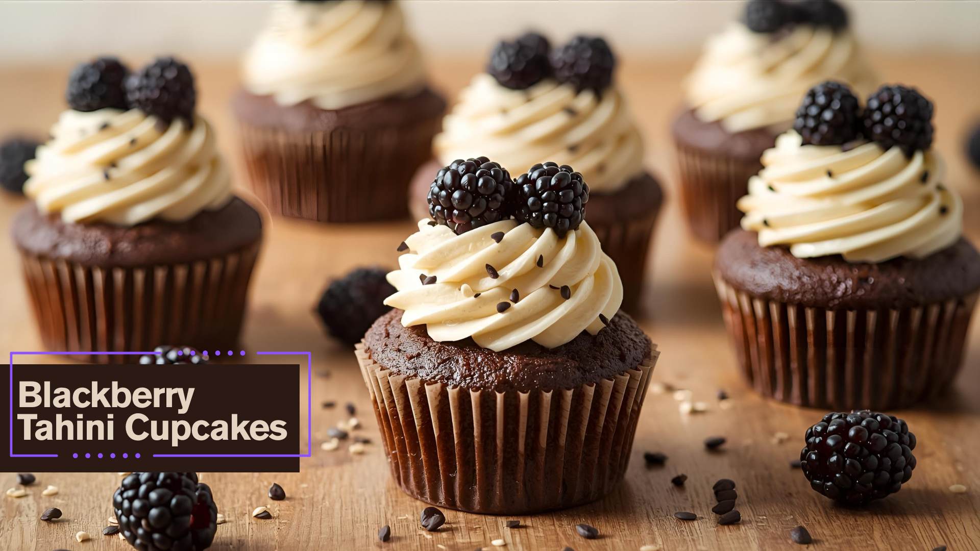 Blackberry Tahini Cupcakes recipe