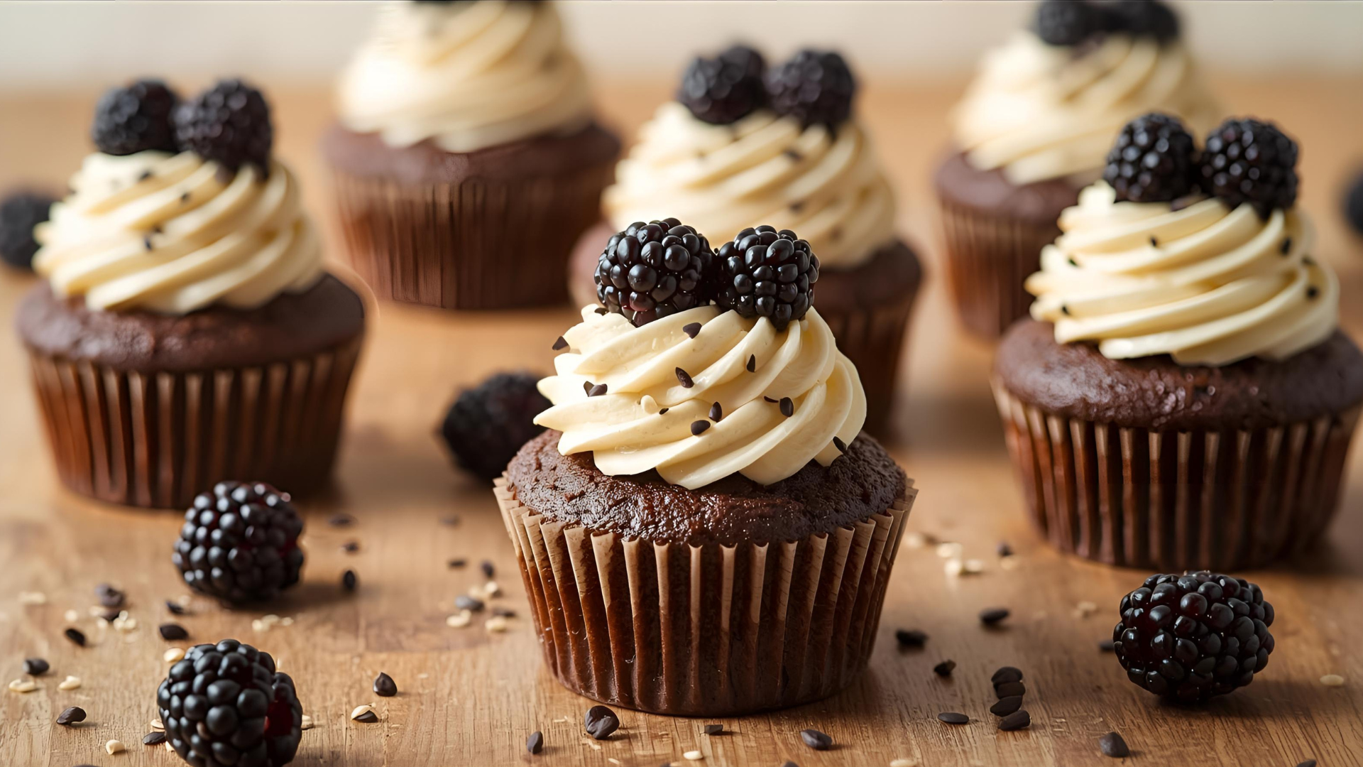 Blackberry Tahini Cupcakes