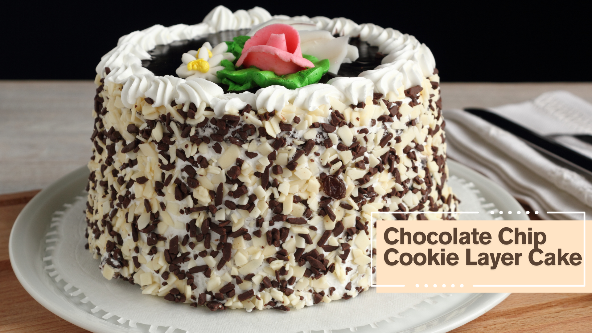 Chocolate Chip Cookie Layer Cake recipe