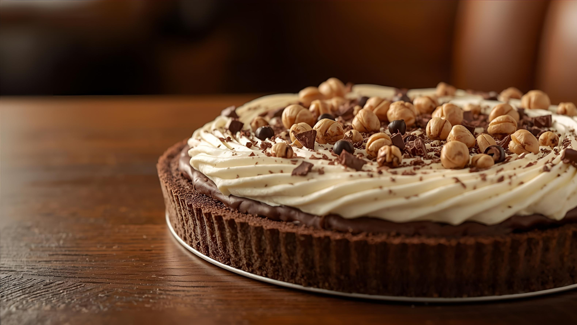 Hazelnut Chocolate Silk Pie