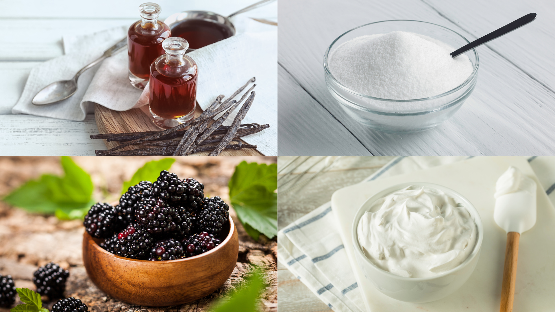 ingredients for Reimagined Blackberry Fool