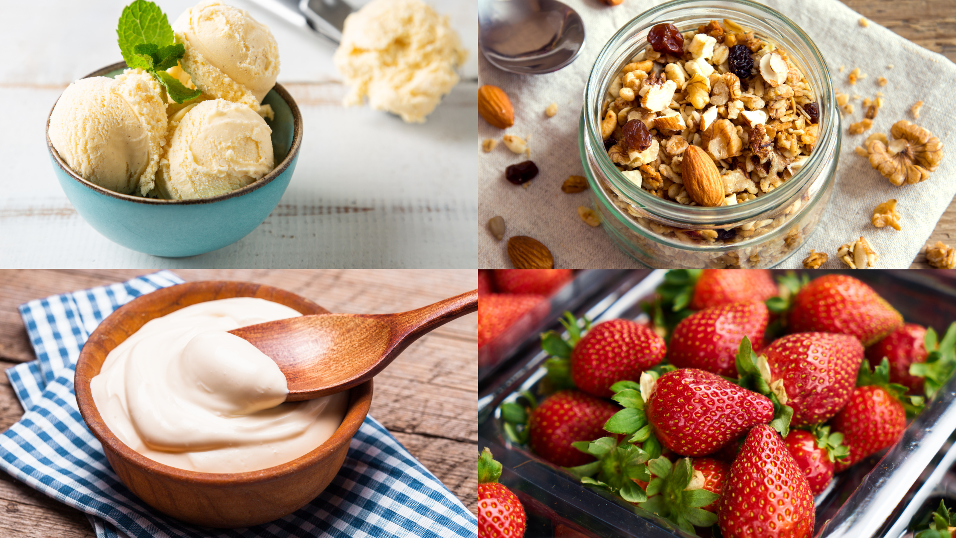 ingredients for Strawberry Parfait