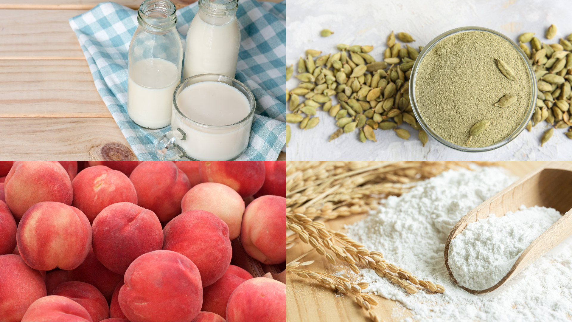 ingredients for Cardamom Dutch Baby With Caramelized Peaches