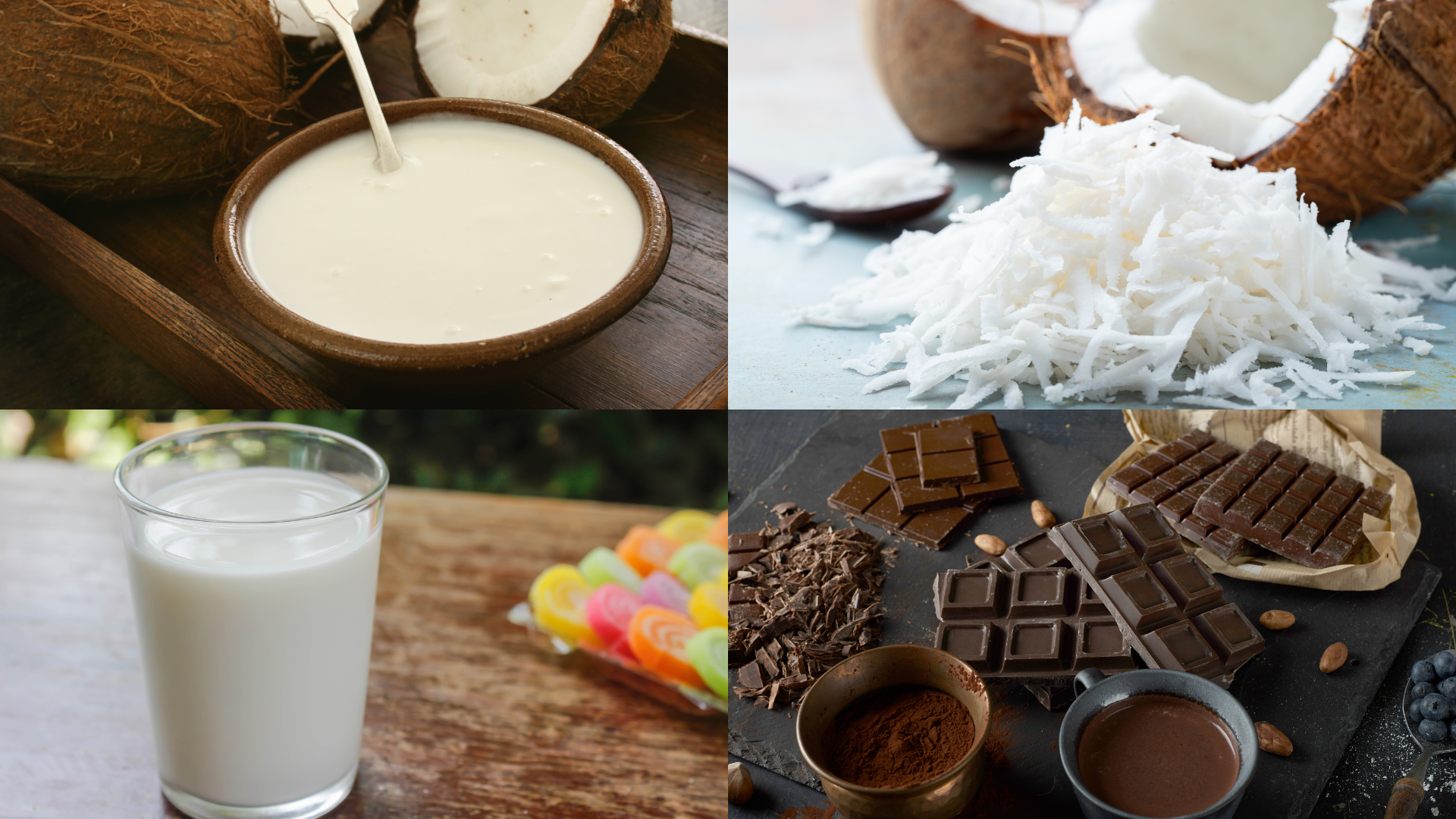 ingredients for Coconut Hot Chocolate