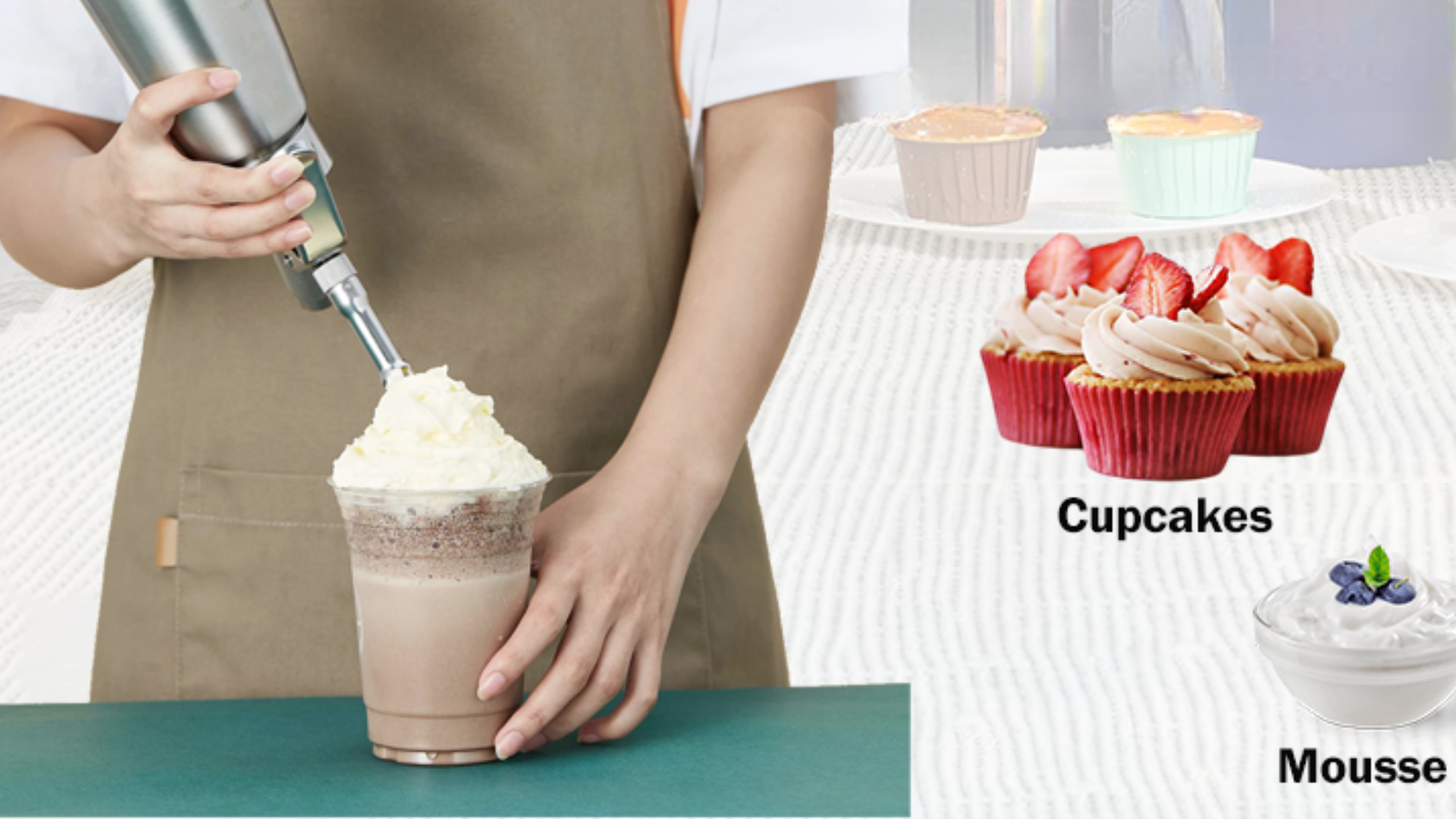 creating foams or whipped toppings