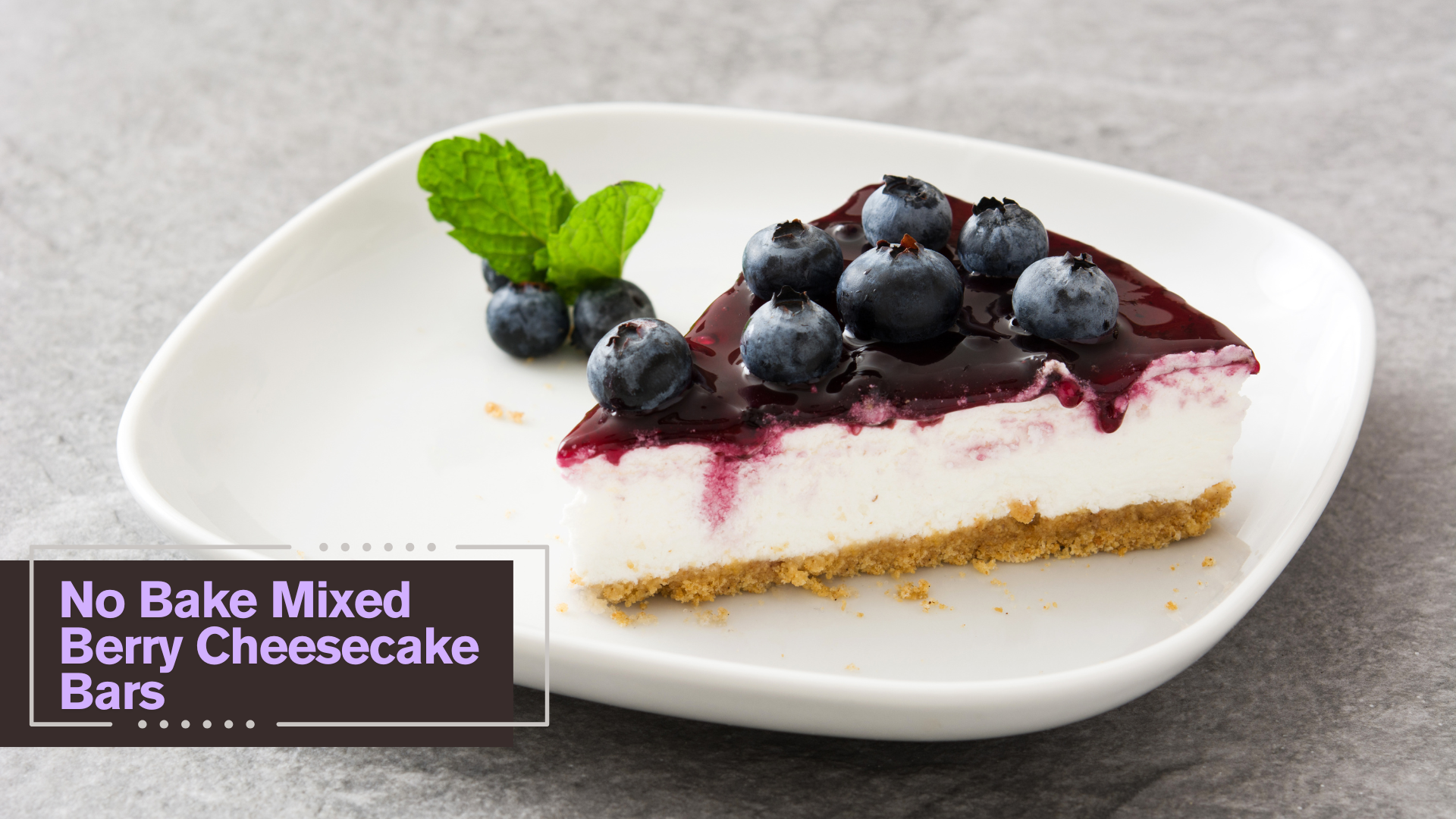 No Bake Mixed Berry Cheesecake Bars recipe
