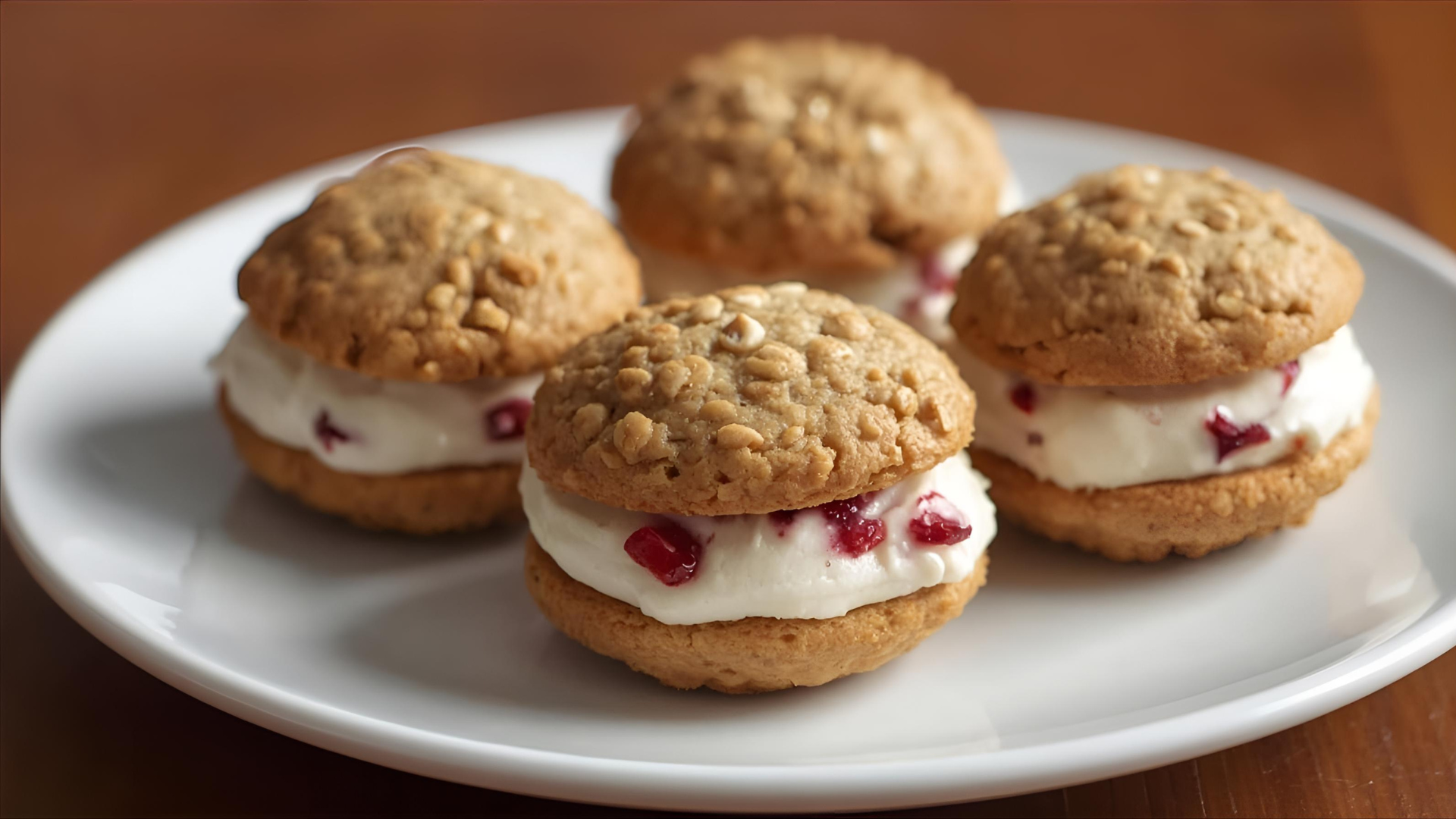 Mini Oatmeal Cranberry Whoopie Pies