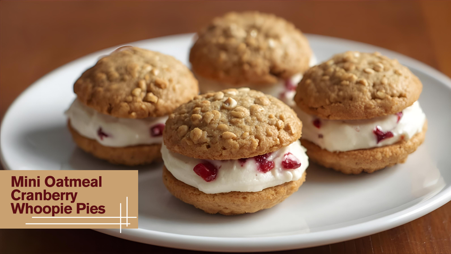 Mini Oatmeal Cranberry Whoopie Pies