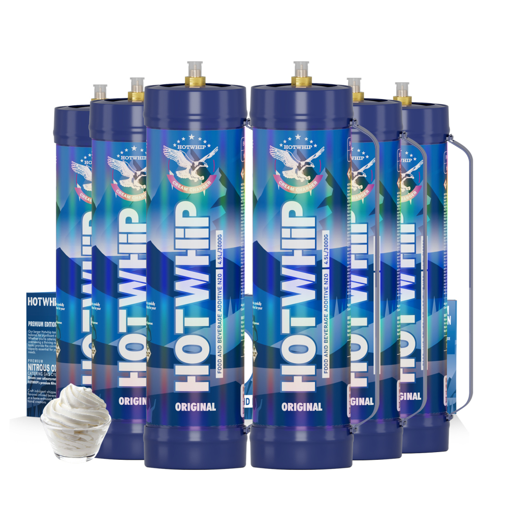 Hotwhip 4.5L/3000g Original Flavor Cream Charger - Nitrous Oxide for Perfect Whipped Cream