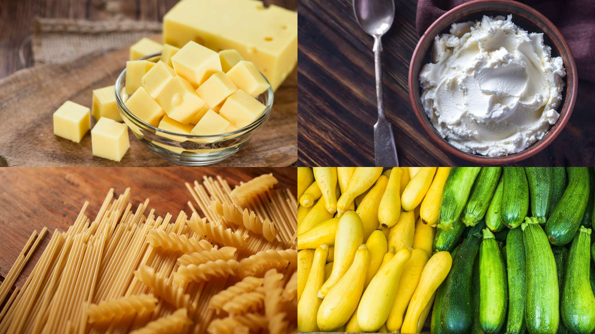 ingredients  of Creamy Zucchini Pasta