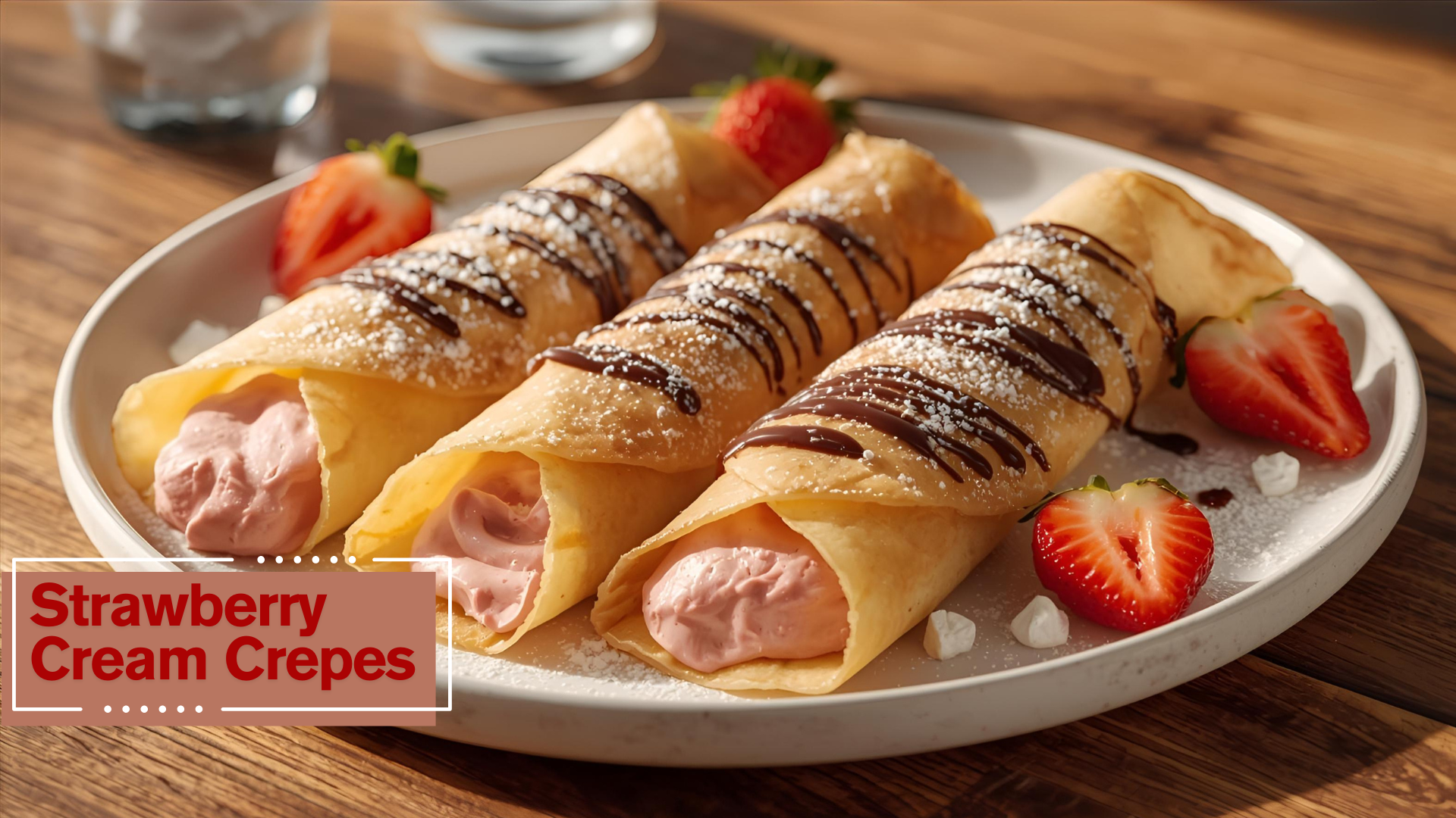 Strawberry Cream Crepes recipe