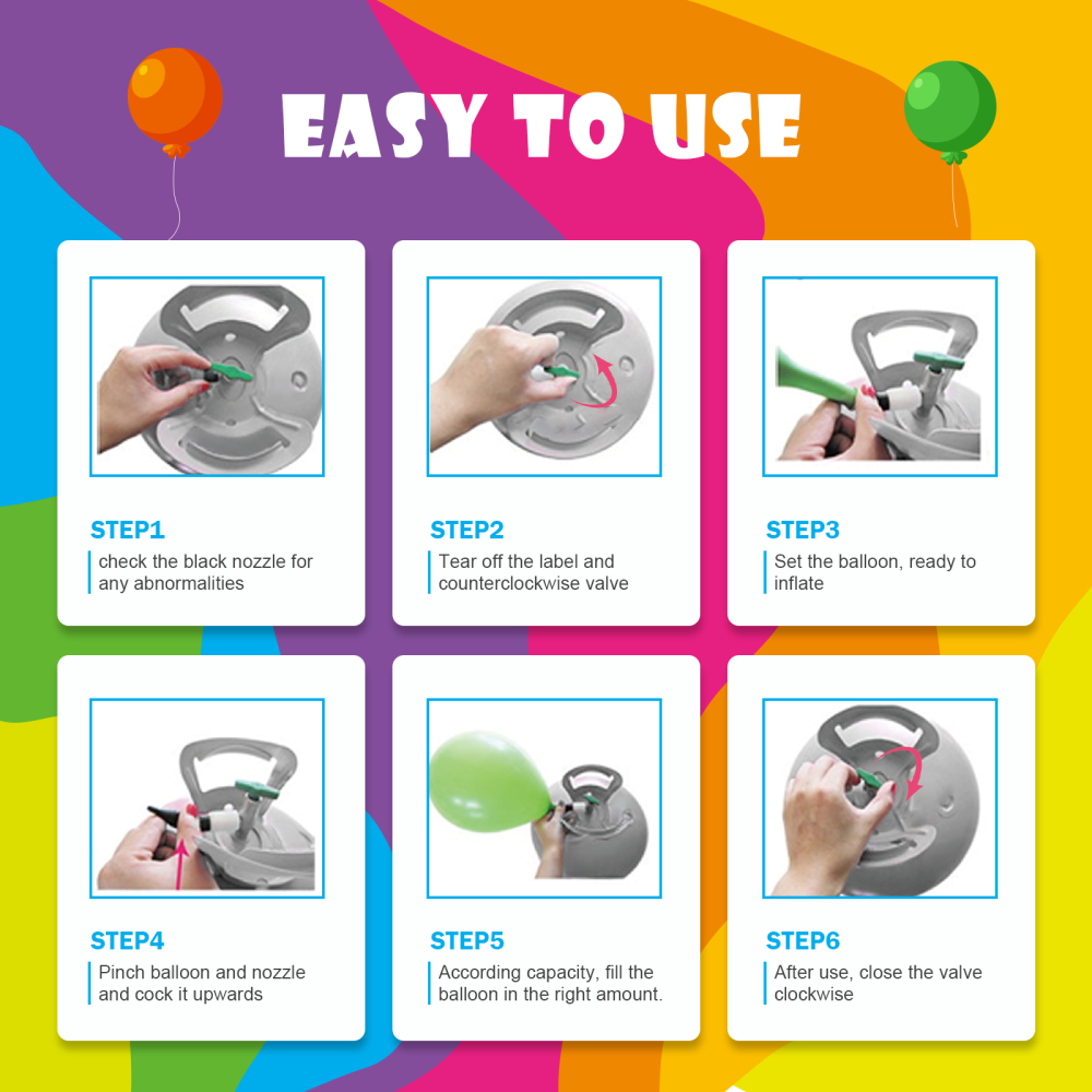 20L Helium Tank Kit (Includes 100 Assorted Latex Balloons,Balloon protector liquid and White Ribbon)