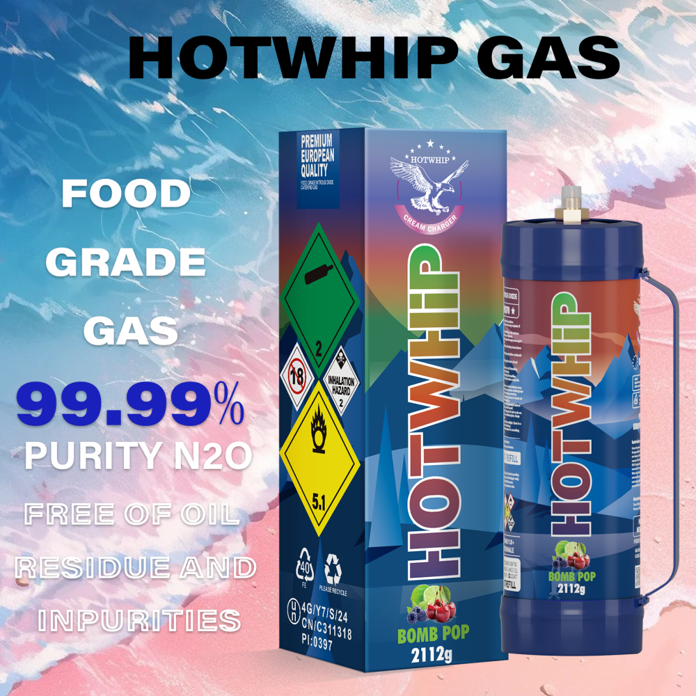 2112g Nitrous Oxide Tank Bomb-pop Flavor 3.3L Food Grade Whipped Cream Charger Cylinder